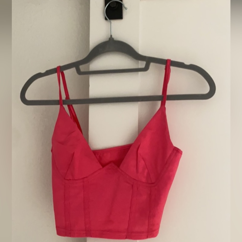 Amazon hot pink corset top